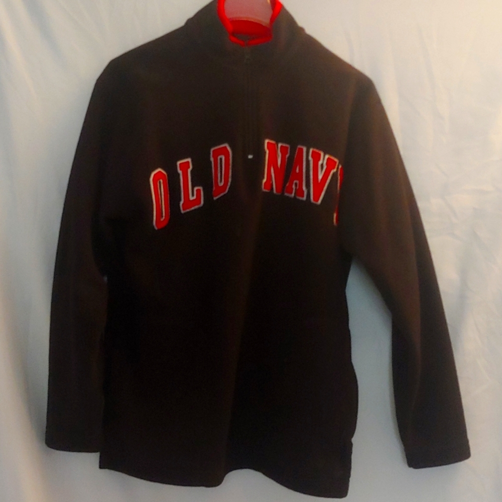 Blacl and Red Old Navy Quarter Zip Sweater